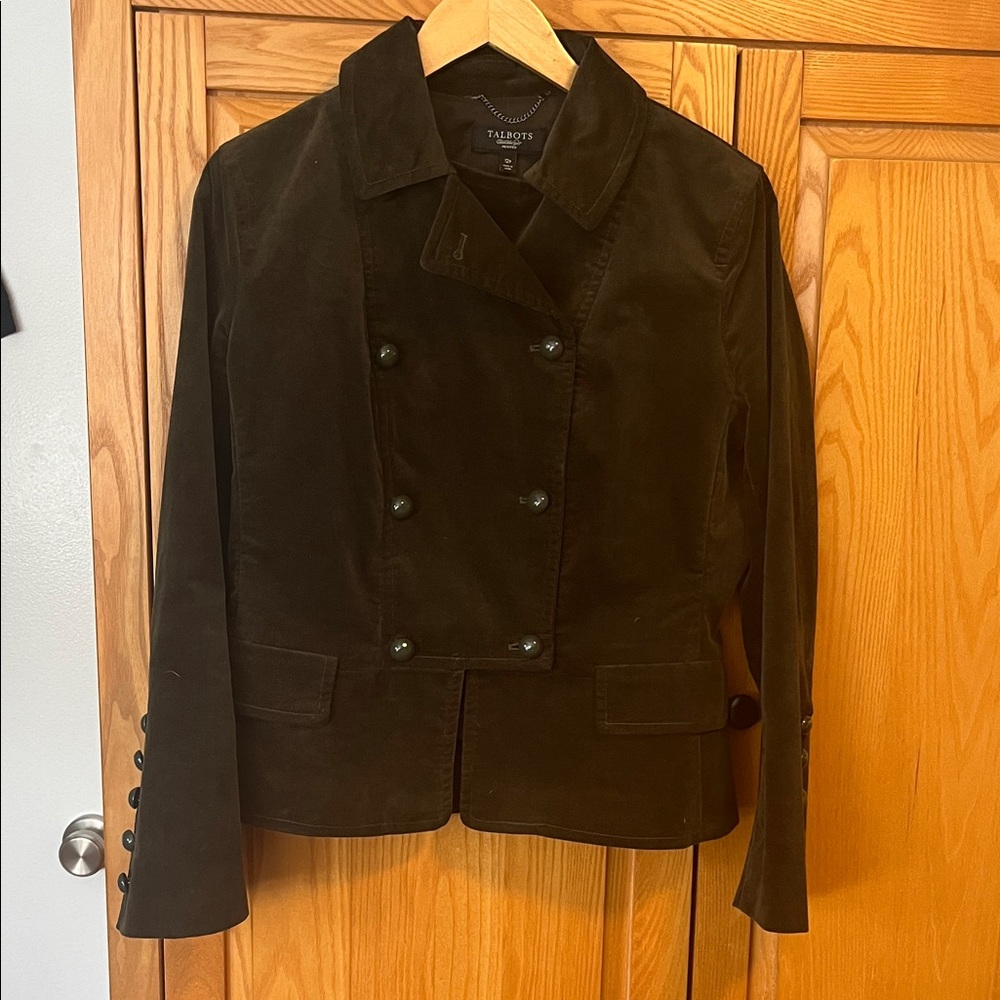 Talbots Women's Dark Olive Riding style Coat